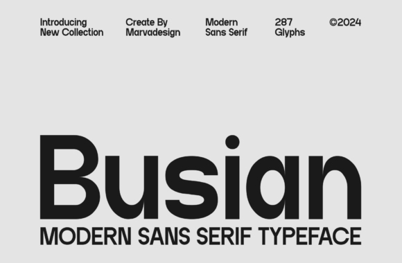 Busian Typeface for Modern Editorial Design