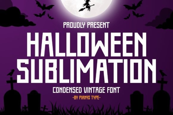 Halloween Sublimation Font for Bold Branding