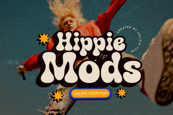Hippie Mods: A Retro Sans Serif Font for Crafters