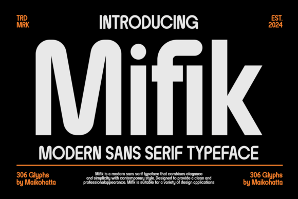 Mifik: A Modern Sans Serif Typeface for Editorial Design