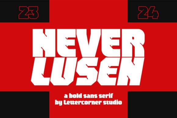 Neverlusen Typeface for Bold Brand Identity
