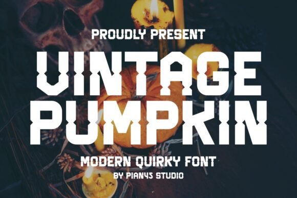 Vintage Pumpkin Typeface for Spooky Elegant Designs