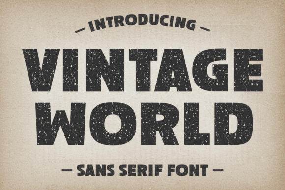 Vintage World Typeface for Editorial Design